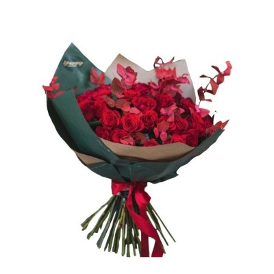 Buchet Roses on Fire | Trandafiri Rosii - Fleurange.ro