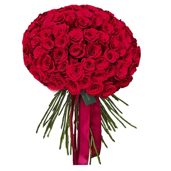 Buchet 101 Trandafiri Rosii 70cm