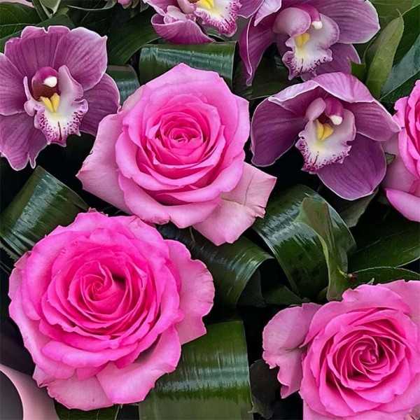 Buchet cu Trandafiri si Orhidee | Fleurange.ro