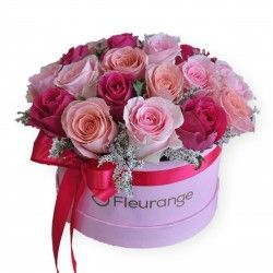 Aranjament cu 21 Trandafiri Roz | Fleurange.ro
