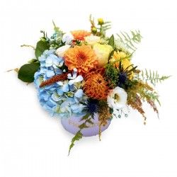 Aranjament Floral Blue & Peach | Fleurange.ro