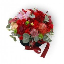 Aranjament Floral All Red | Eleganță Pură | Fleurange.ro