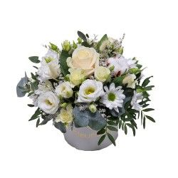 Aranjament Floral All White - Puritate și Eleganță | Fleurange.ro