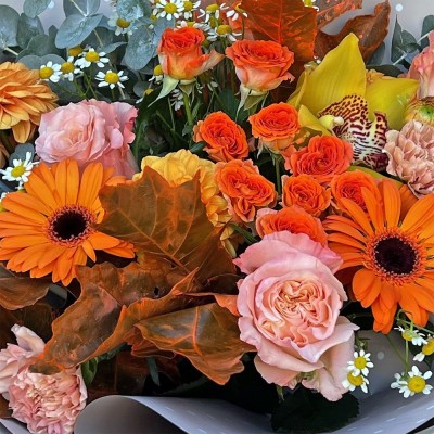 Buchet Orange Autumn | Nuante de Toamna - Fleurange