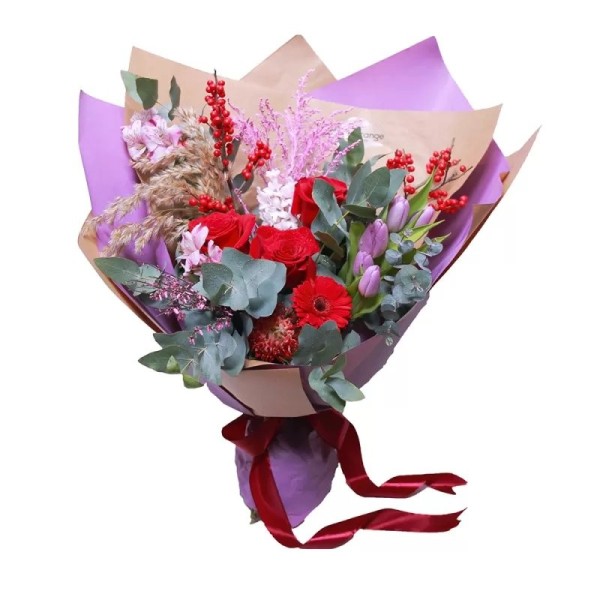 Buchet "Lila and Red"
